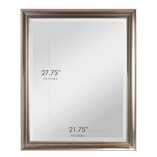 Head West 32" x 26" Oil Rubbed Antique Brushed Nickel Framed Wall Mirror
